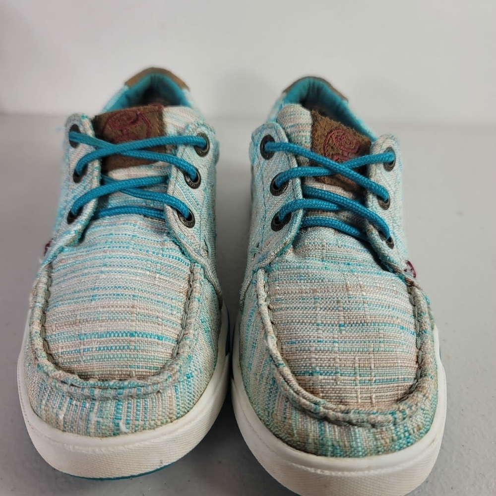 Twisted X Little Boys' Blue HOOey Loper Shoes - Moc Toe - YHYC005 Sz 12.5M - Picture 7 of 9